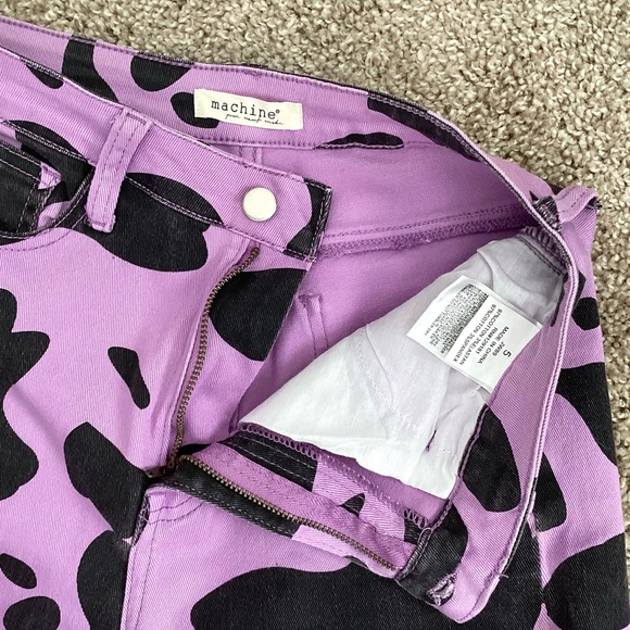 \Machine\ Purple Cow Print Jeans - Picture 14 of 16